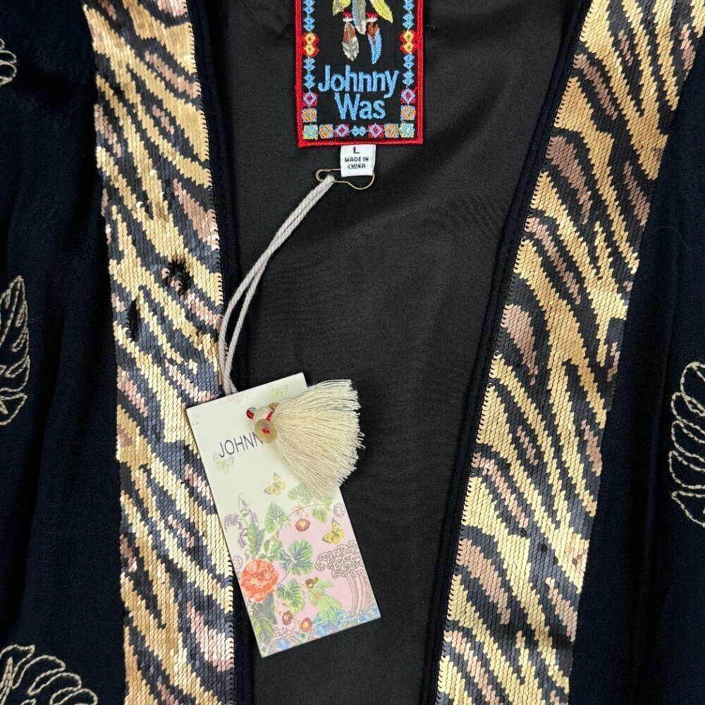 Johnny Was Catarina Tiger Kimono Women's Size Large - Picture 10 of 15